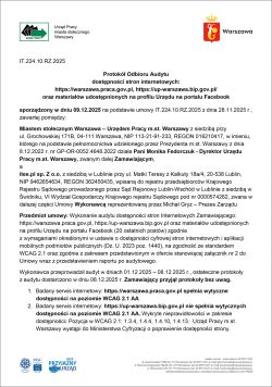 Referencje Protokół odbioru Urzędu Pracy m.st. Warszawy